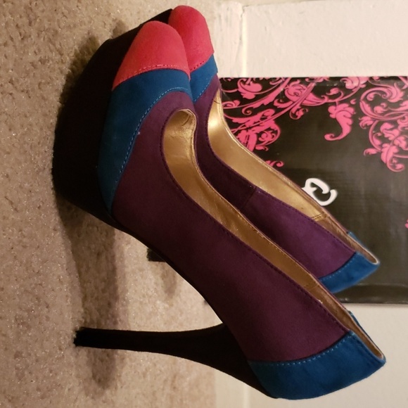 Platform front high heeled shoes - Picture 3 of 5